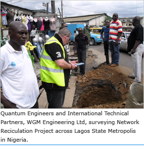 Quantum Engineers and International Technical Partners, WGM Engineering Ltd, surveying Network Reciculation Project across Lagos State Metropolis in Nigeria